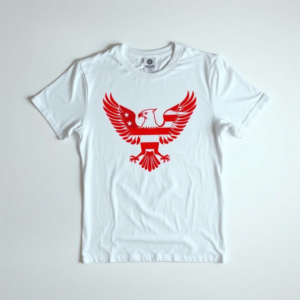 Freedom Eagle heat transfer on shirt mockup